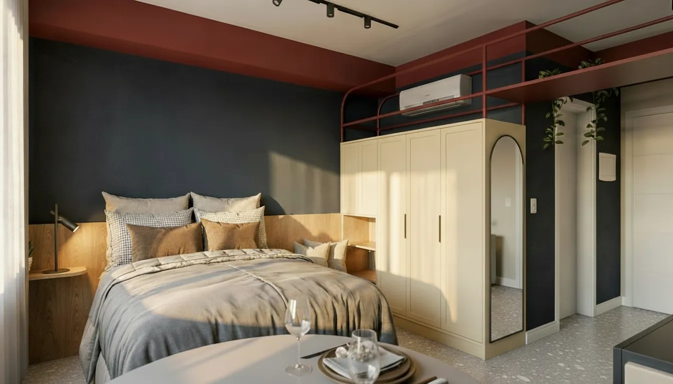 Loft Lima — depois: Quarto e estar